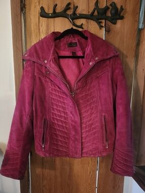 Danier Suede Jacket Pink